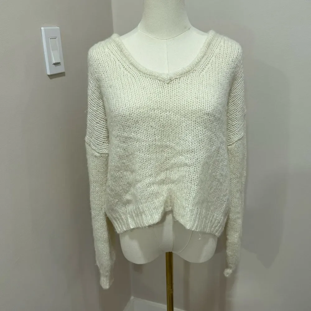 Madewell‎ white V neck sweater XS - Picture 2 of 5